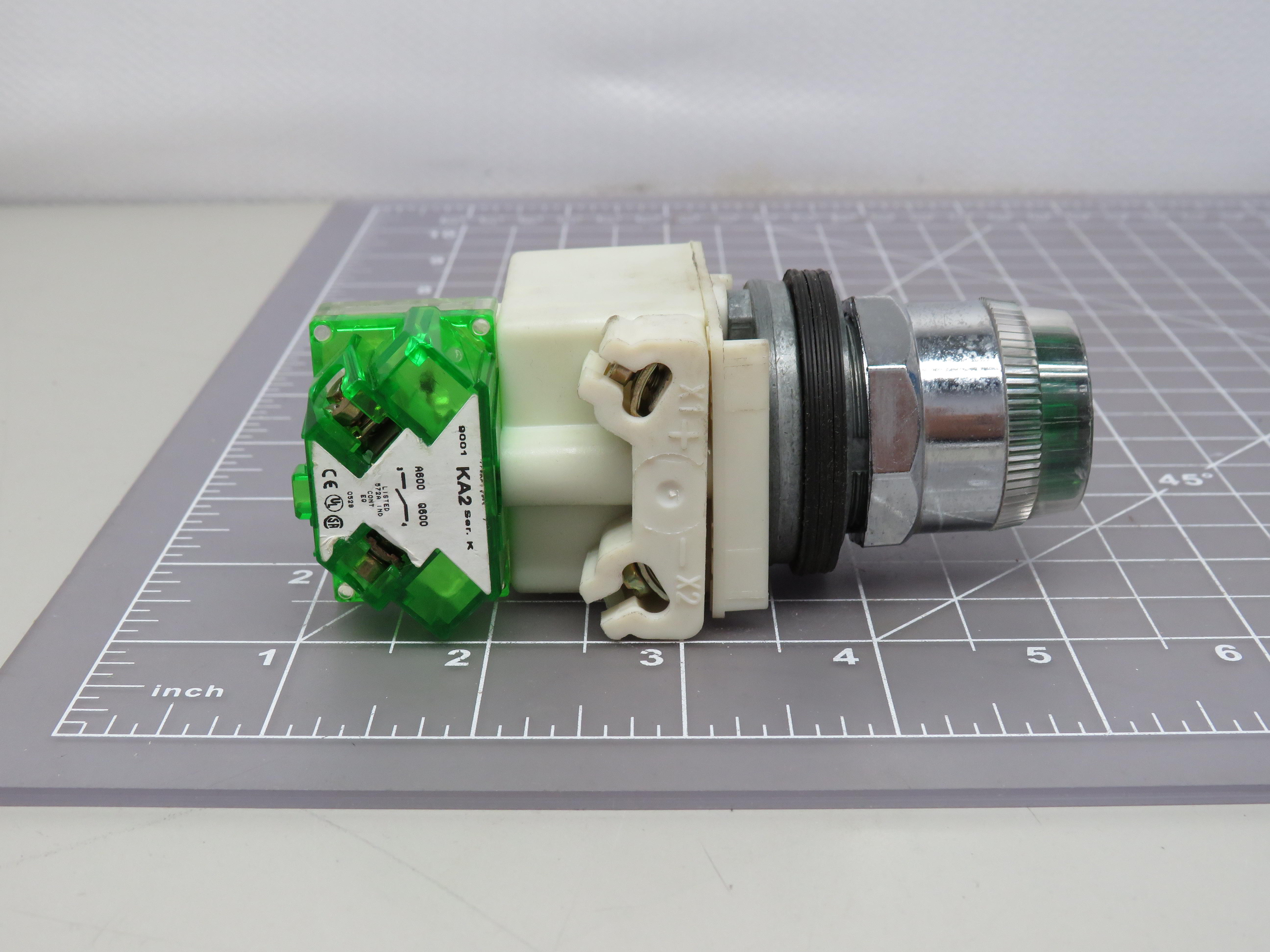 Square D 9001KM35LG Green Illuminated Push Button T164202 eBay